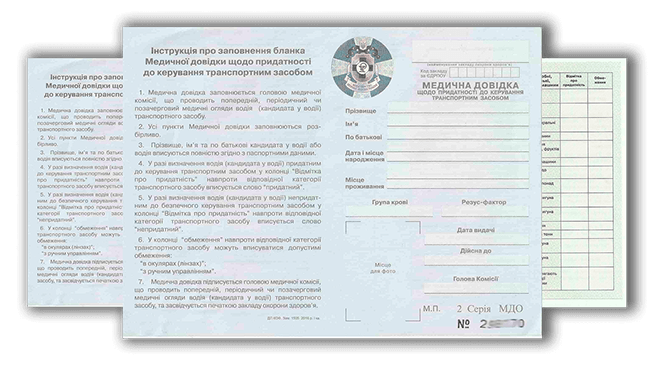 Медицинская справка водителя для замені прав форма 083